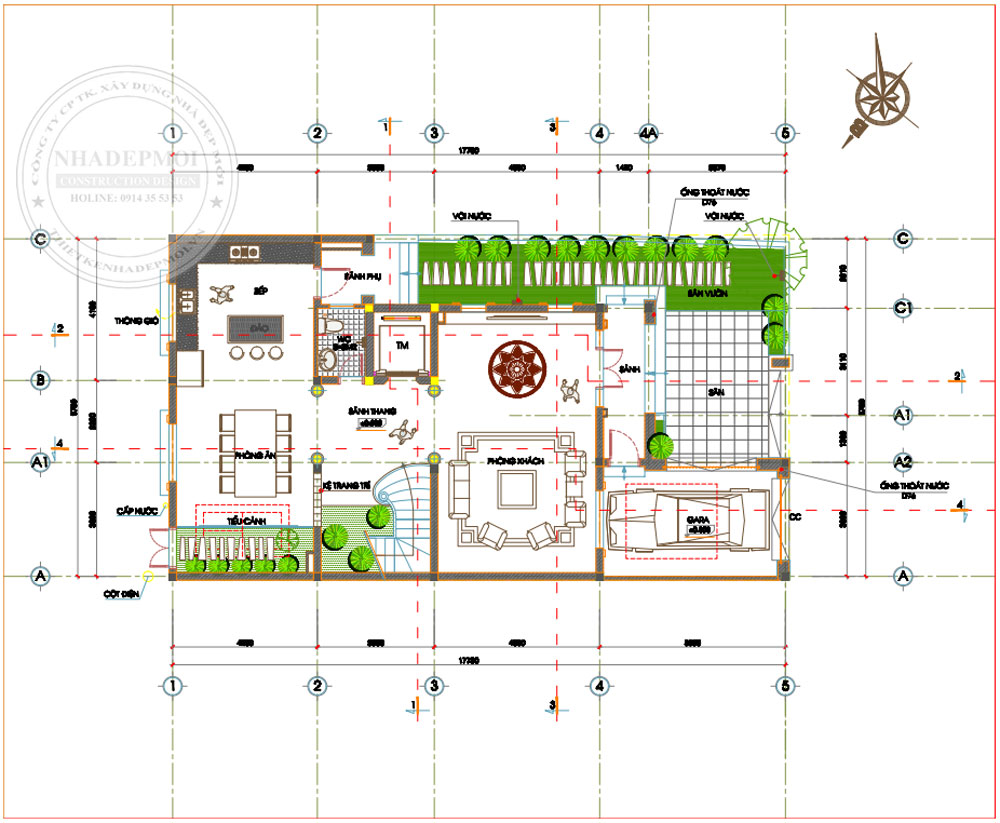 Mặt bằng tầng 1