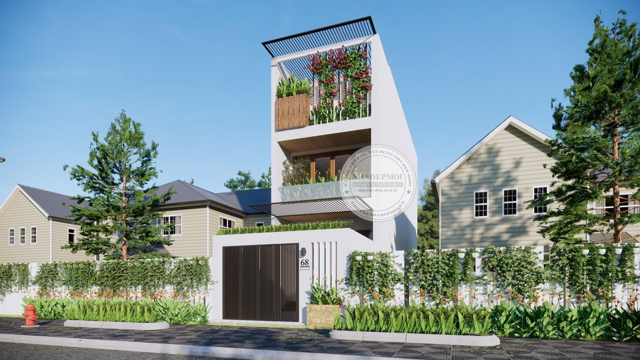 Mẫu nhà phố hiện đại 3 tầng&nbsp;