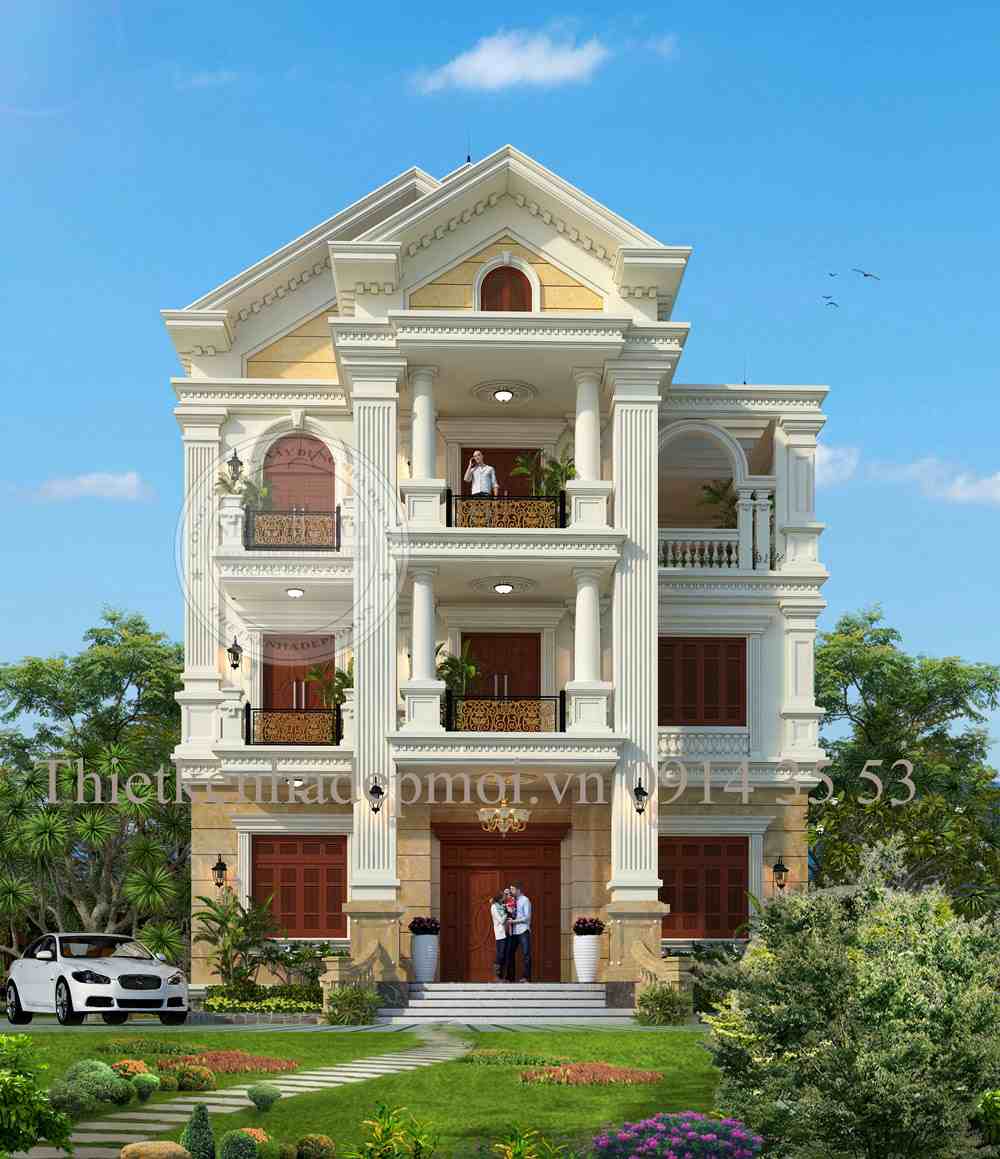 thiết kế biệt thự 3 tầng bình phước