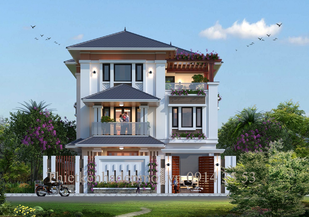 Mẫu thiết kế biệt thự hiện đại phong cách nhật sang trọng