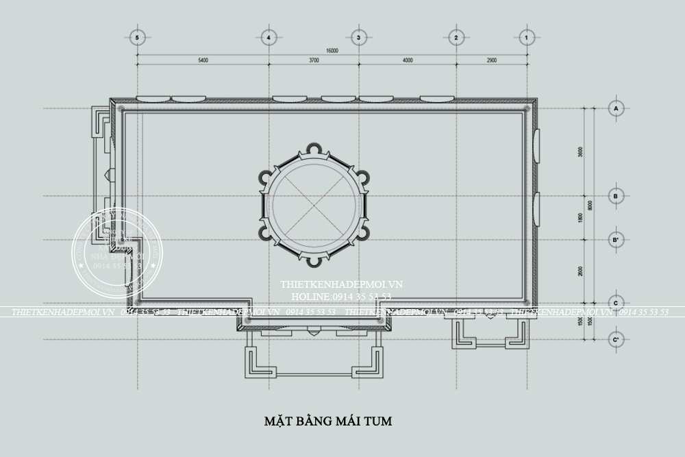 &nbsp;Mặt bằng mái tum