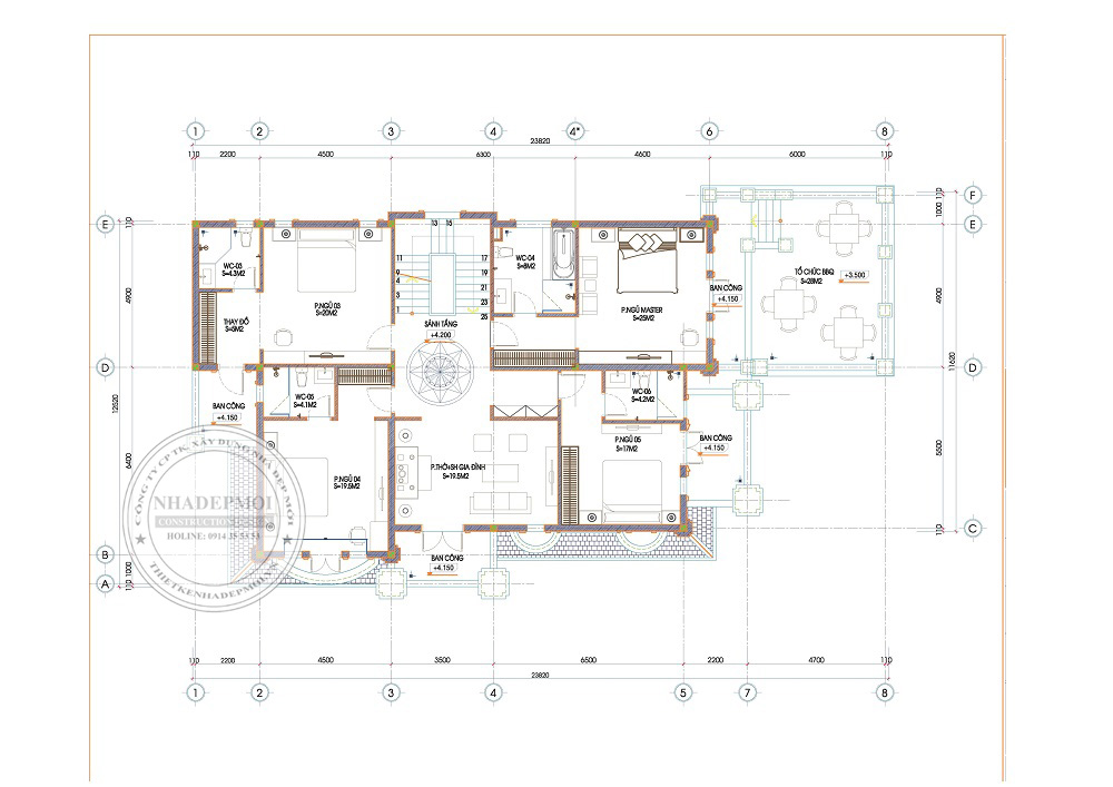Mẫu biệt thự 2 tầng