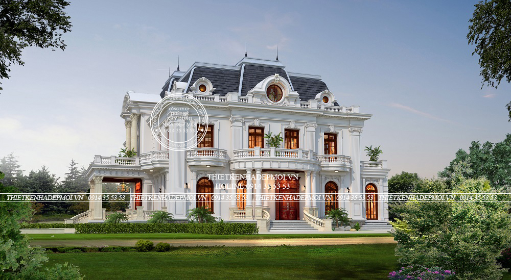 Mẫu biệt thự sân vườn 2 tầng&nbsp;bán cổ điển anh thái ở tây ninh