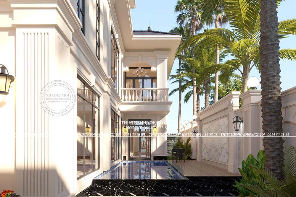 mẫu biệt thự hiện đại 2 tầng