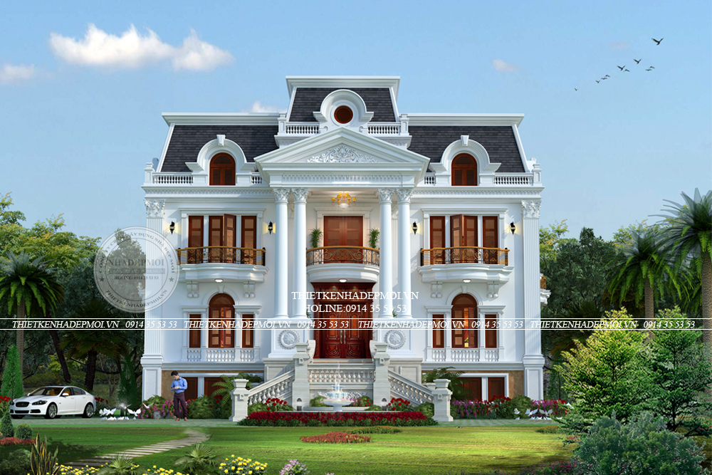 biệt thự tân cổ điển 1 hầm 2 lầu 2