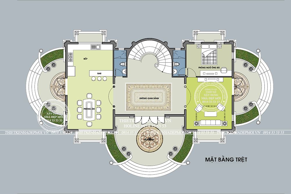 mẫu biệt thự pháp 2 tầng đẹp