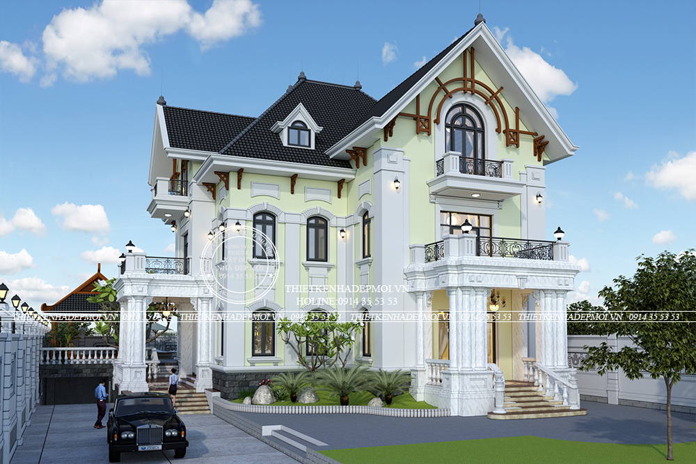 mẫu biệt thự Pháp 2 tầng 3