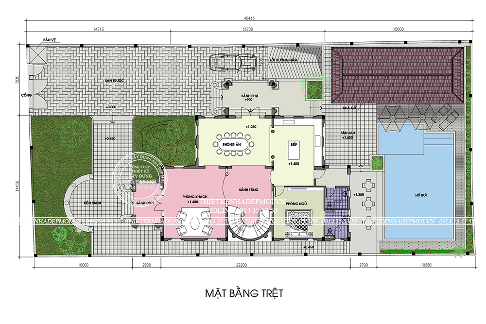 mẫu biệt thự Pháp 2 tầng 5