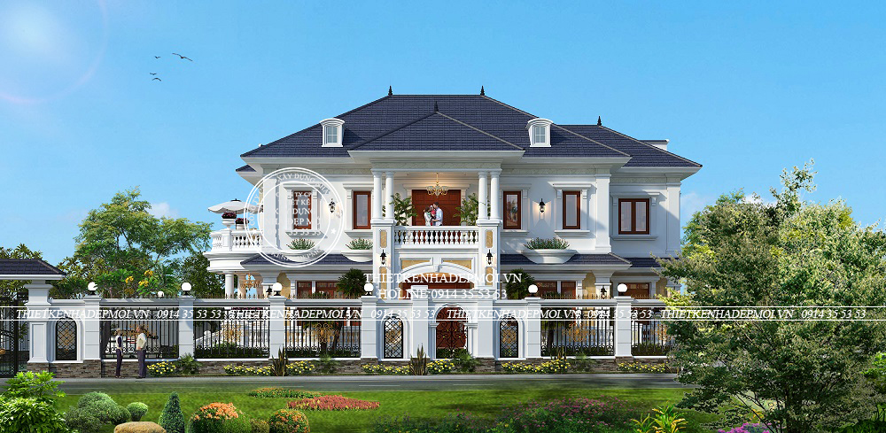 Thiết kế biệt thự tân cổ điển gia đình anh mẫn ở phú quốc