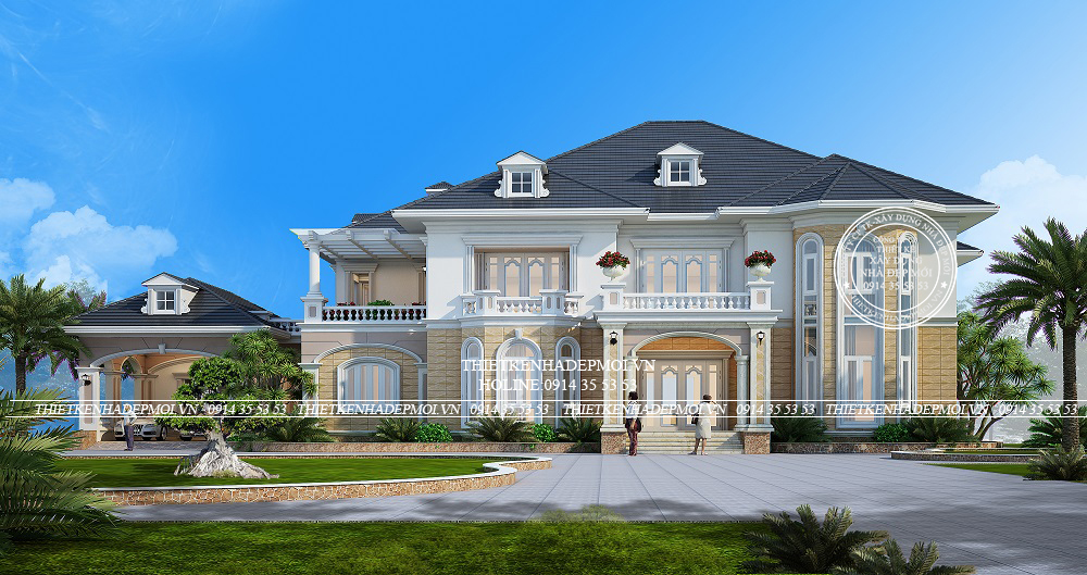 Thiết kế biệt thự sân vườn 2 tầng đẹp nhà anh thiên ở vĩnh long