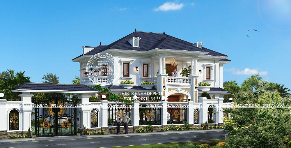 Thiết kế biệt thự tân cổ điển gia đình anh mẫn ở phú quốc
