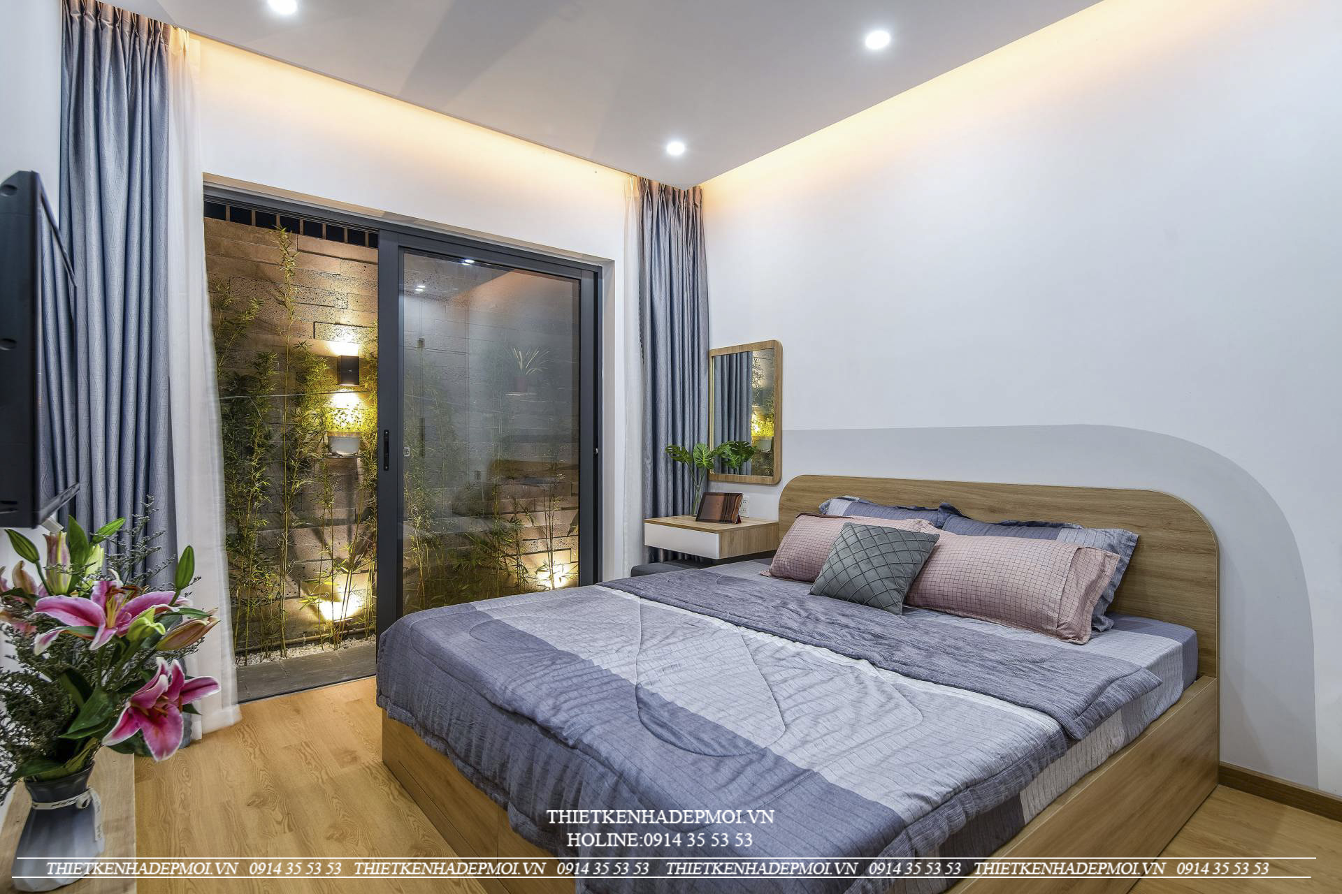 Mẫu nhà phố hiện đại 1 trệt 1 lầu 1 sân thượng