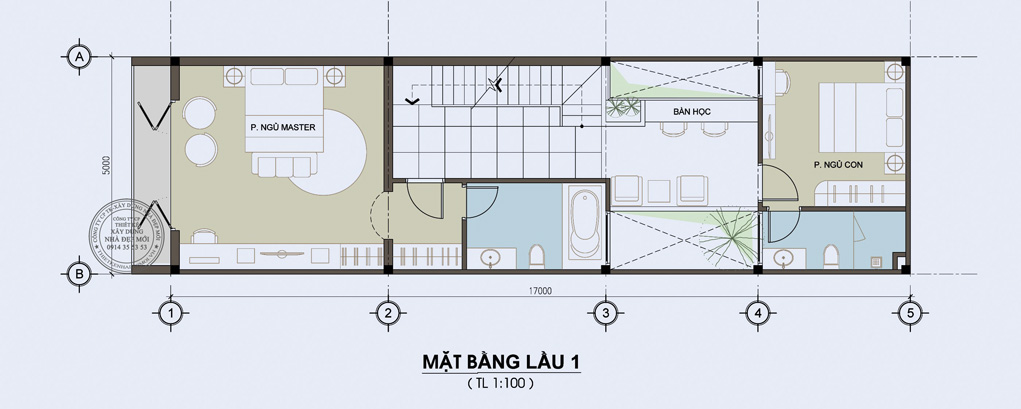 Mẫu nhà 1 trệt 2 lầu sân thượng gia đình anh nhân ở dĩ an bình dương