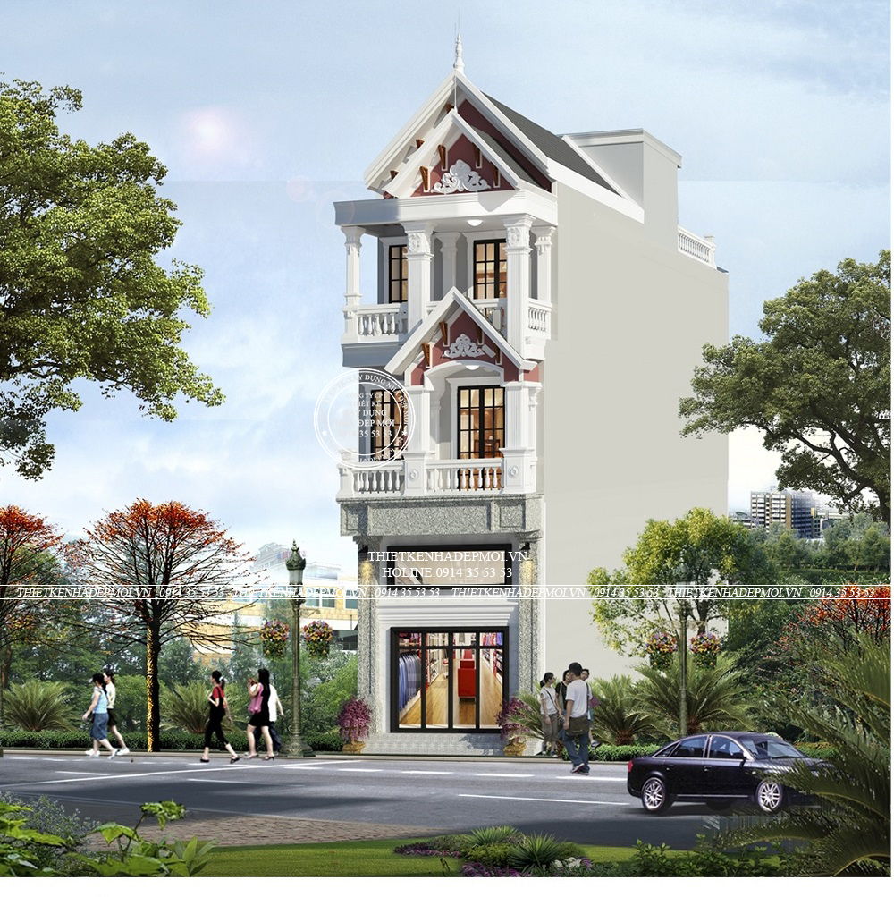 Thiết kế nhà phố tân cổ điển anh bảo vũng tàu