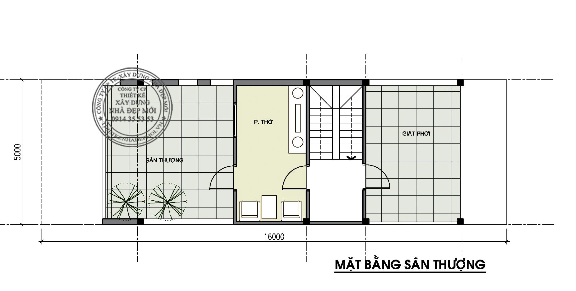 Mẫu thiết kế 1 trệt 2 lầu sân thượng nhà chị hồng ở đồng nai