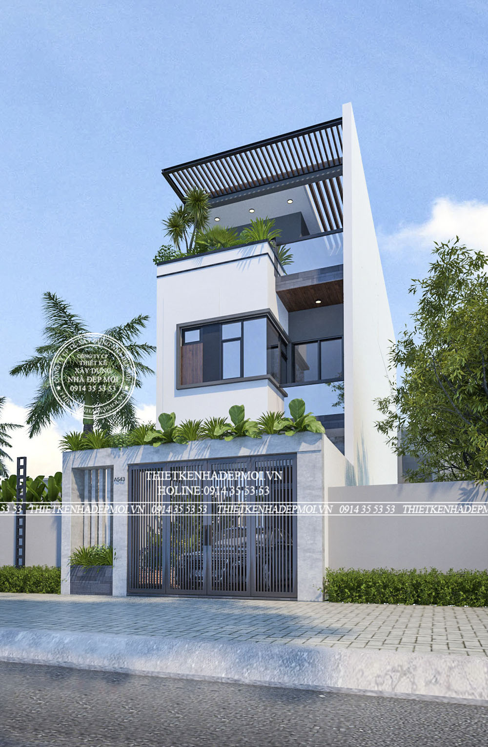 Mẫu nhà 1 trệt 1 lầu sân thượng anh toàn ở quận thủ đức