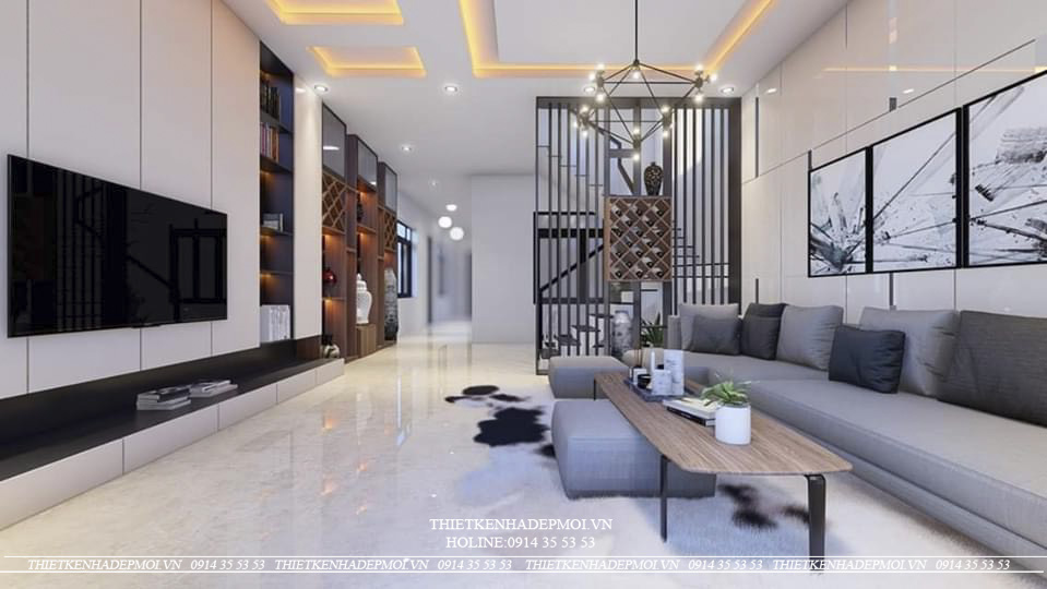 Mẫu nhà đẹp 1 tret 2 lầu sân thượng 