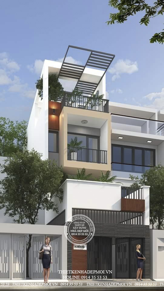 Khám phá sức hút của mẫu nhà phố 1 trệt 2 lầu 1 sân thượng