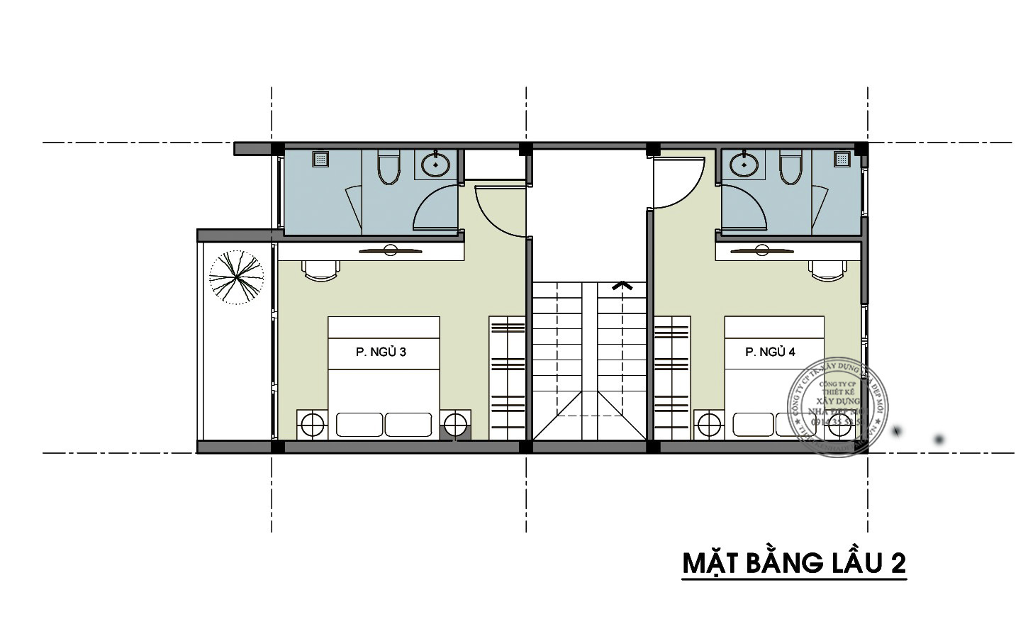 Mẫu nhà phố 1 trệt 2 lầu 1 sân thượng-4