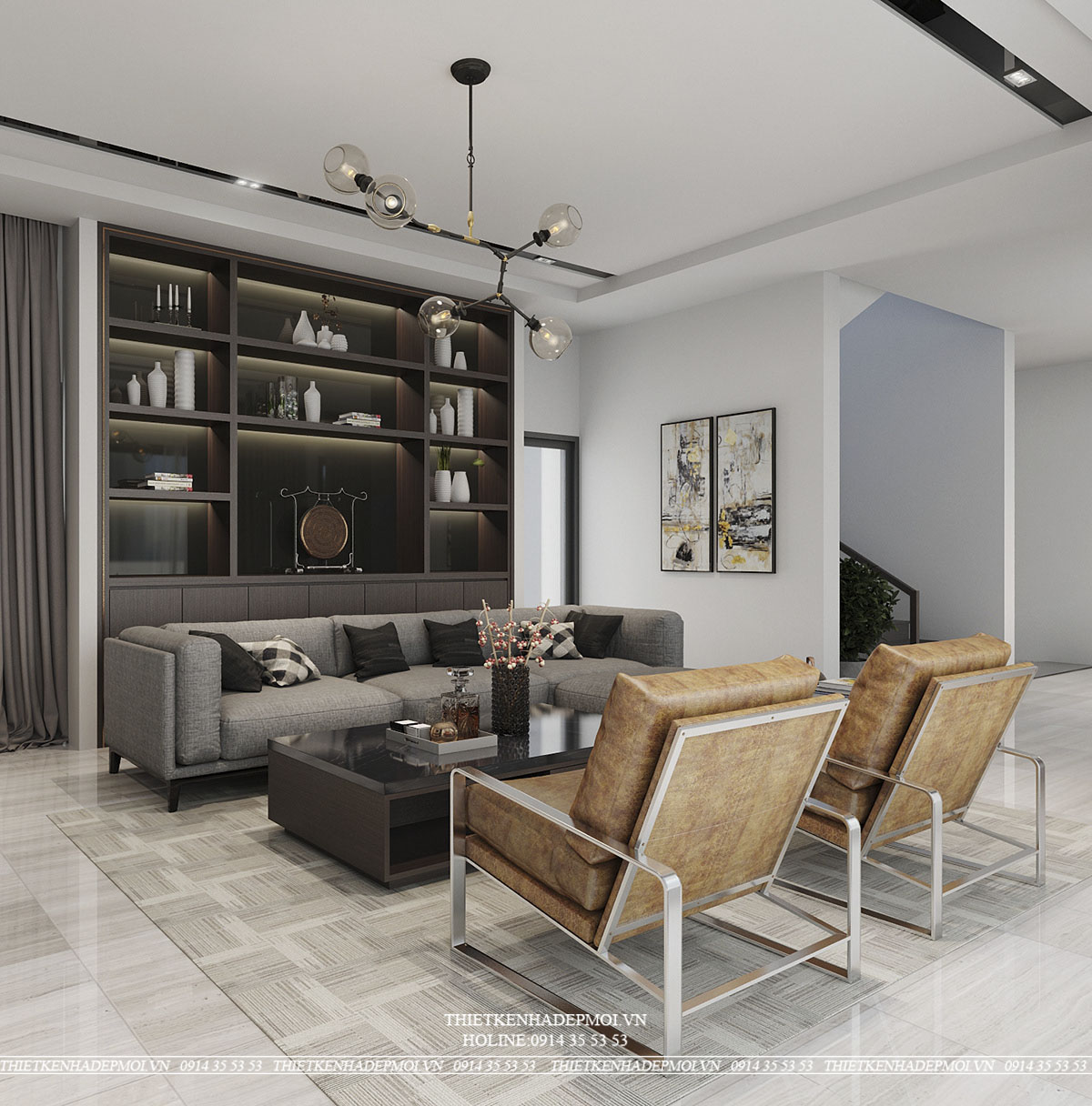 Mẫu nhà 1 trệt 2 lầu sân thượng-2