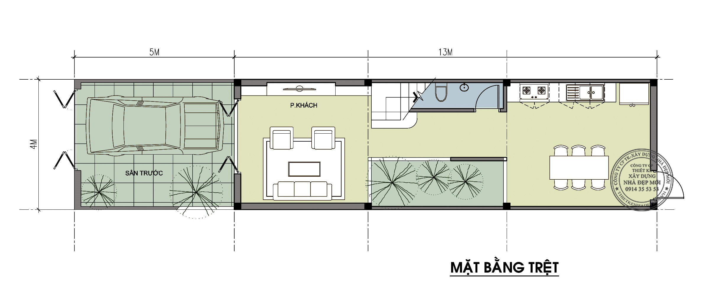Thiết kế nhà đẹp 3 tầng