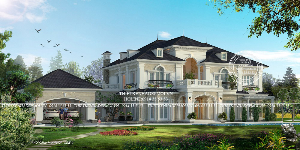 Mẫu biệt thự bán cổ điển 2 tầng &nbsp;của gia đình chú mỹ ở vũng tàu