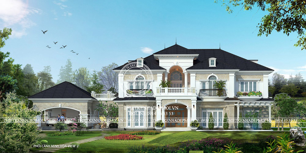 Mẫu biệt thự bán cổ điển 2 tầng &nbsp;của gia đình chú mỹ ở vũng tàu
