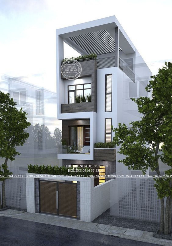 Mẫu nhà ống 1 trệt 2 lầu