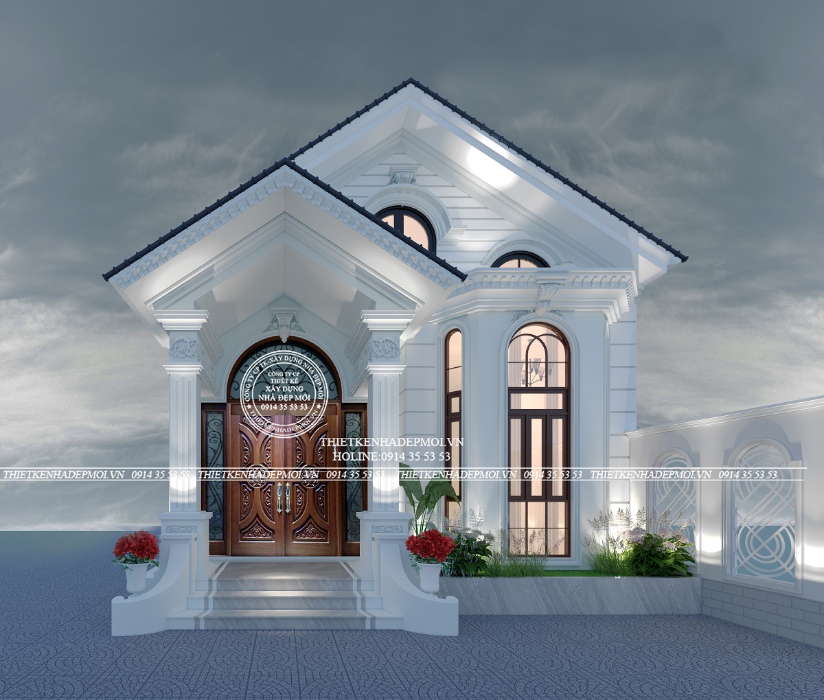 Mẫu nhà mái thái đẹp nhà anh cường ở long an