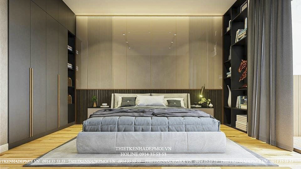 Mẫu thiết kế nhà phố 1 trệt 2 lầu 1 sân thượng xanh mát