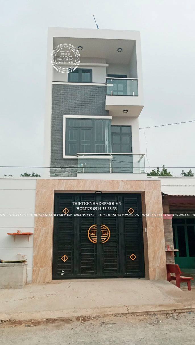 thi công thực tế nhà phố