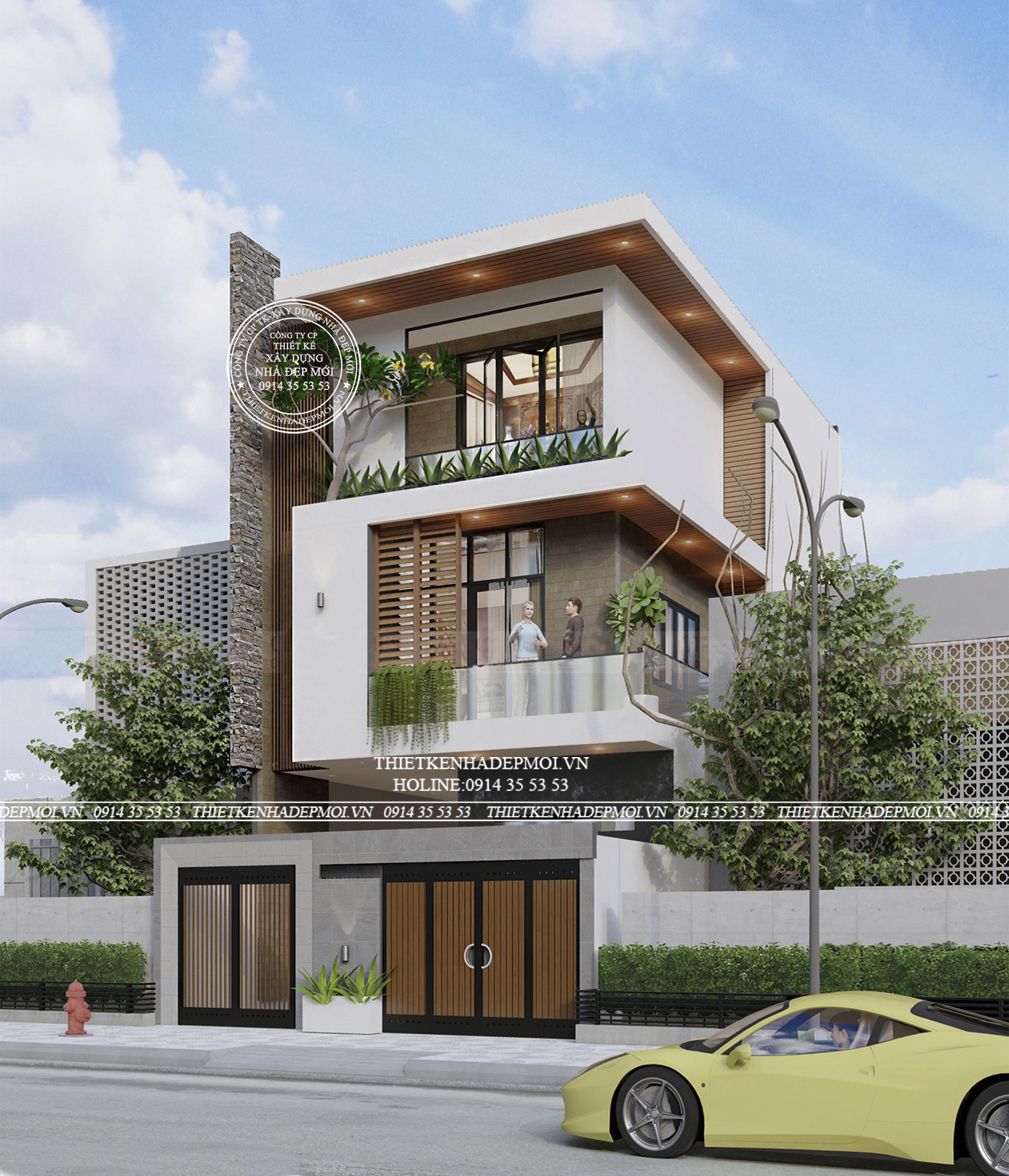 mẫu nhà phố hiện đại