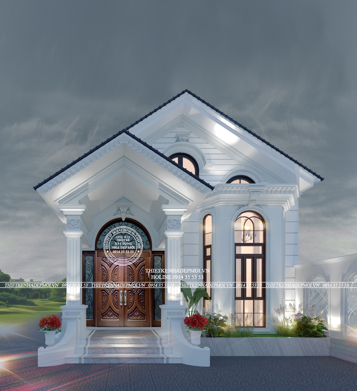 Mẫu nhà mái thái đẹp nhà anh cường ở long an