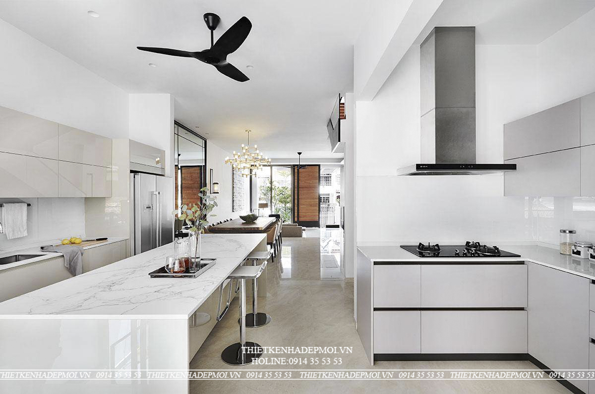 Hòang thiện thi công trọn gói nhà phố 3 tầng anh thành