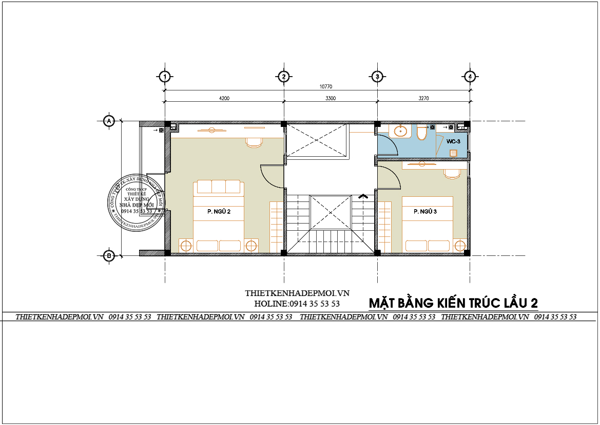 Thiết kế nhà 1 trệt 2 lầu sân thượng nhà anh vũ ở quận 12
