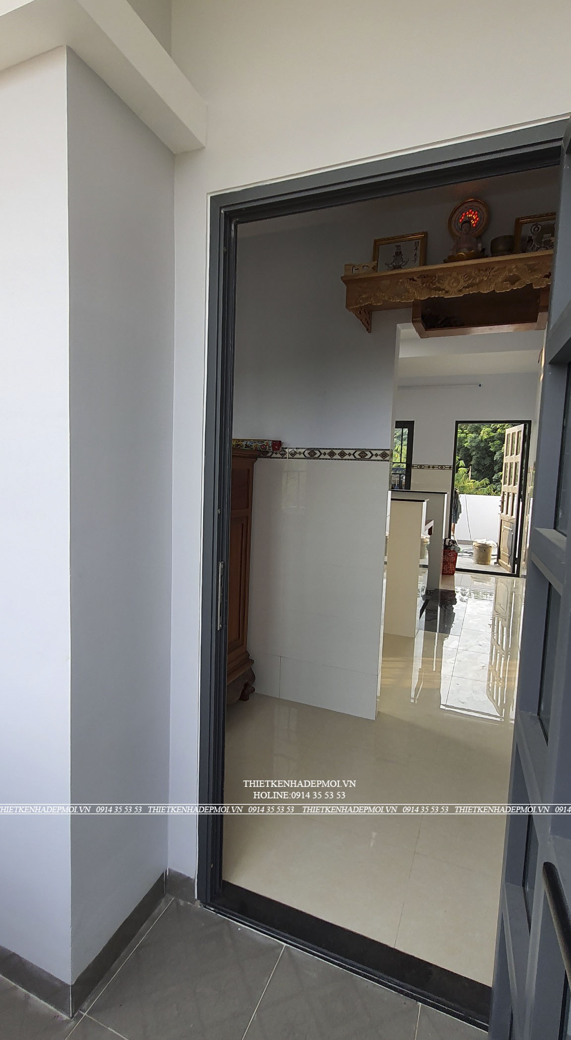Bàn giao nhà phố 3 tầng hiện đại diện tích nhỏ