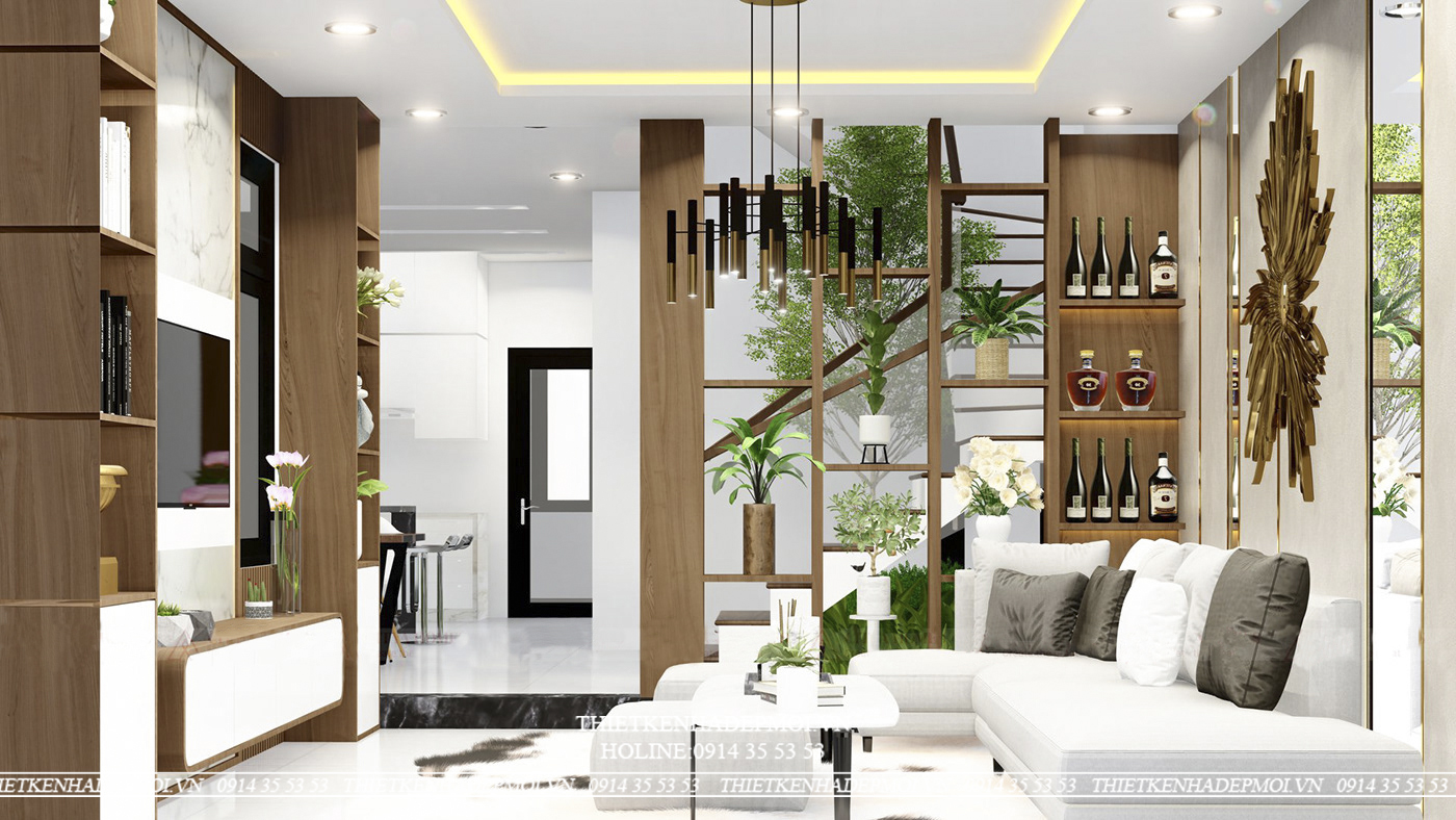 Mẫu nhà phố 1 trệt 2 lầu được ưa chuộng