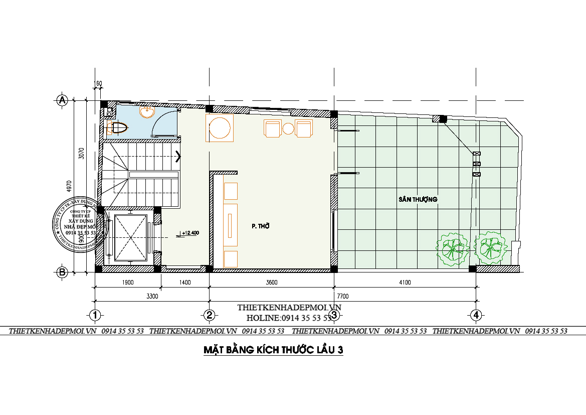 Mẫu nhà phố 2 mặt tiền kết hợp kinh doanh nhà chú phong ở tân phú