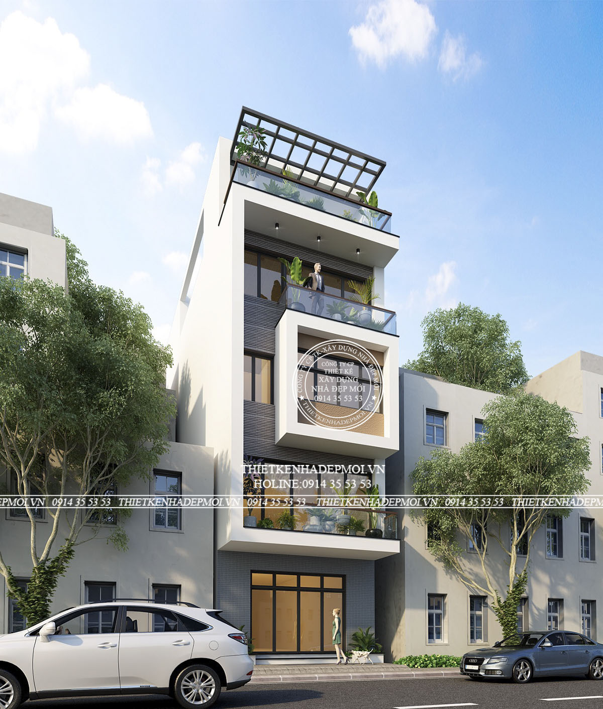 Mẫu nhà 1 trệt 3 lầu sân thượng của chị thiện tại quận tân bình, tp.hcm