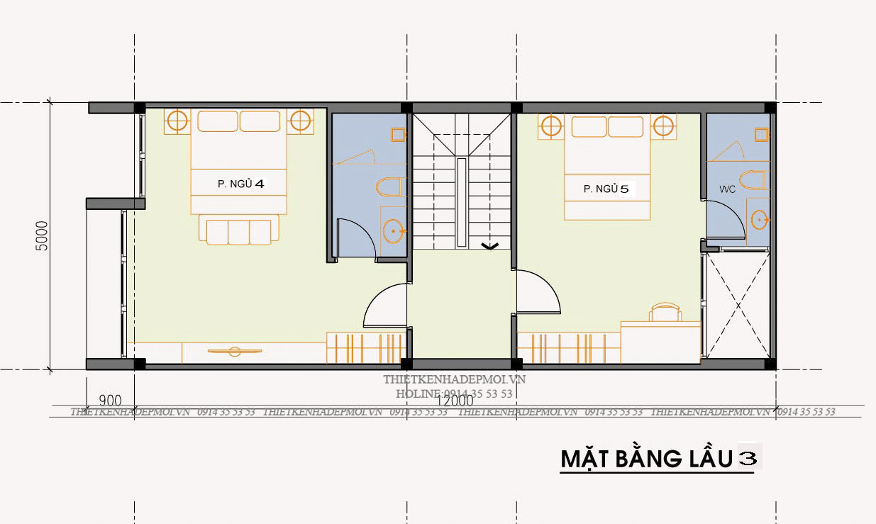 Mẫu nhà 1 trệt 3 lầu sân thượng của chị thiện tại quận tân bình, tp.hcm