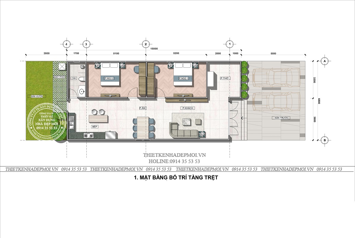 Mẫu nhà mái thái đẹp nhà anh cường ở long an