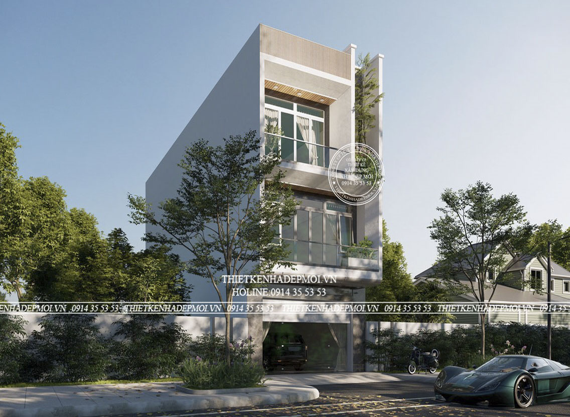 Nhà phố hiện đại 1 trệt 2 lầu
