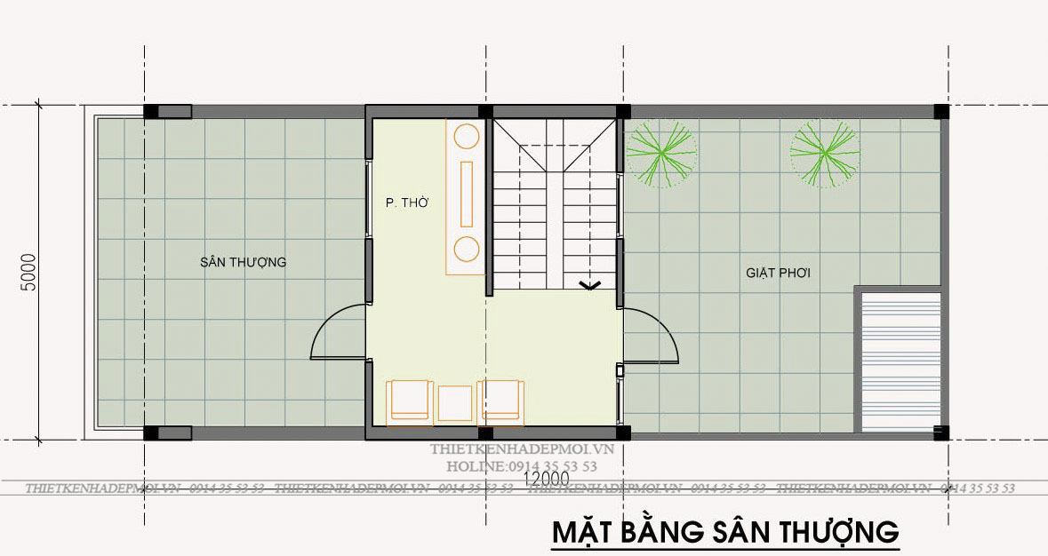 Mẫu nhà 1 trệt 3 lầu sân thượng của chị thiện tại quận tân bình, tp.hcm