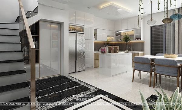 thiết kế nhà 1 trệt 2 lầu sân thượng 2