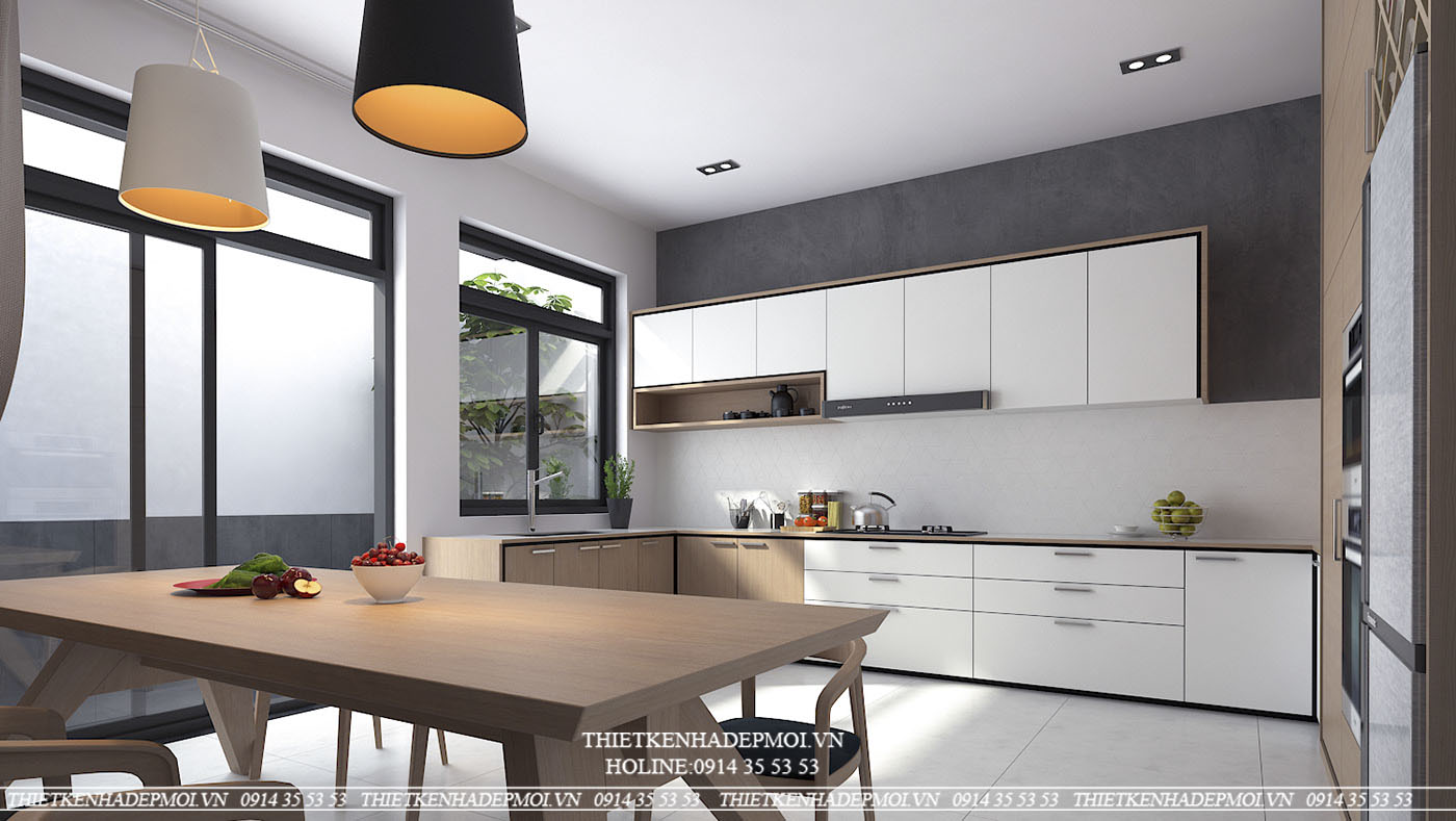 Thiết kế nhà phố 3 tầng đẹp tối giản