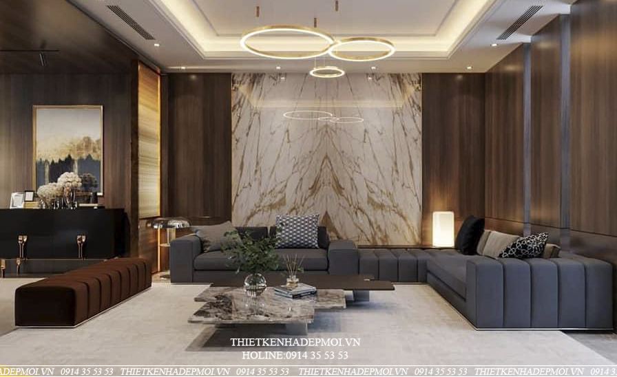 Nhà phố hiện đại thiết kế kết hợp ốp đá sang trọng