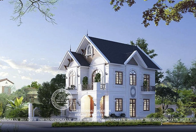 Mẫu nhà mái thái 2 tầng đẹp với mức kinh phí vừa phải