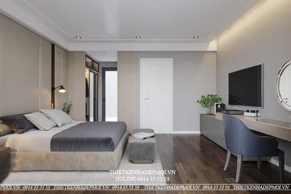 Nhà phố hiện đại thiết kế kết hợp ốp đá sang trọng