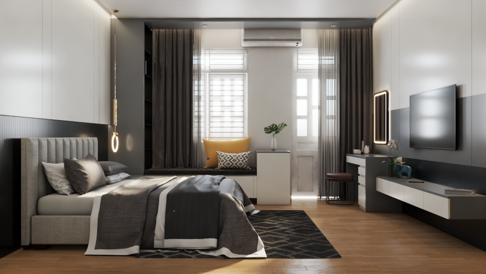 Mẫu thiết kế nhà ống hiện đại phủ cây xanh