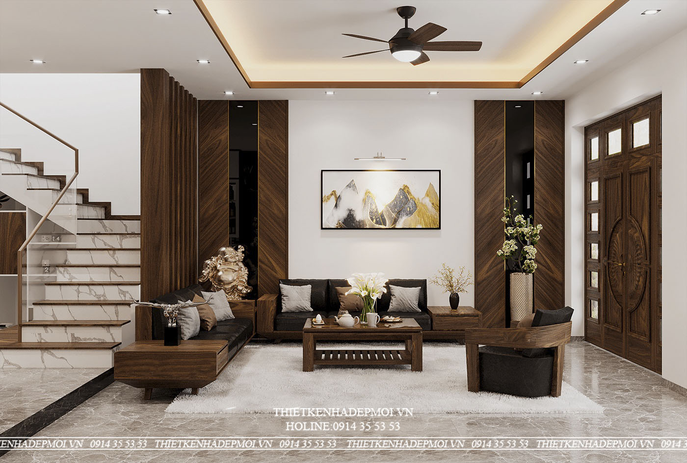 Mẫu nhà phố hiện đại 3 tầng được yêu thích của năm